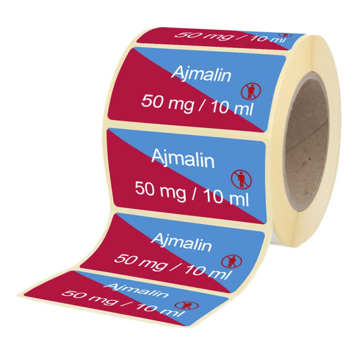 Ajmalin  50 mg / 10 ml - Labels for Ampoules