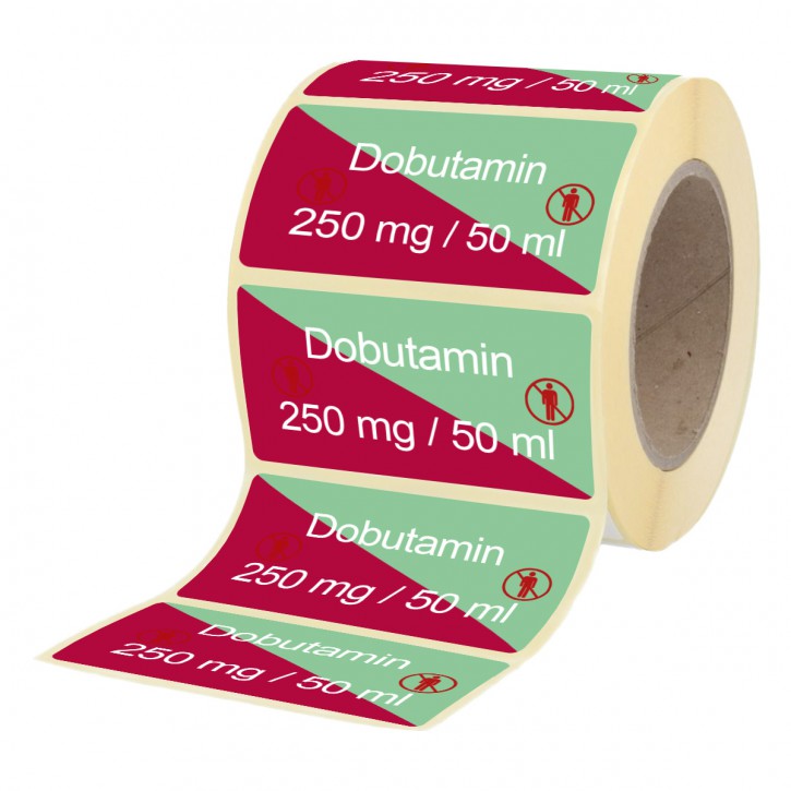 Dobutamin 250 mg / 50 ml - Etiketten für Stechampullen