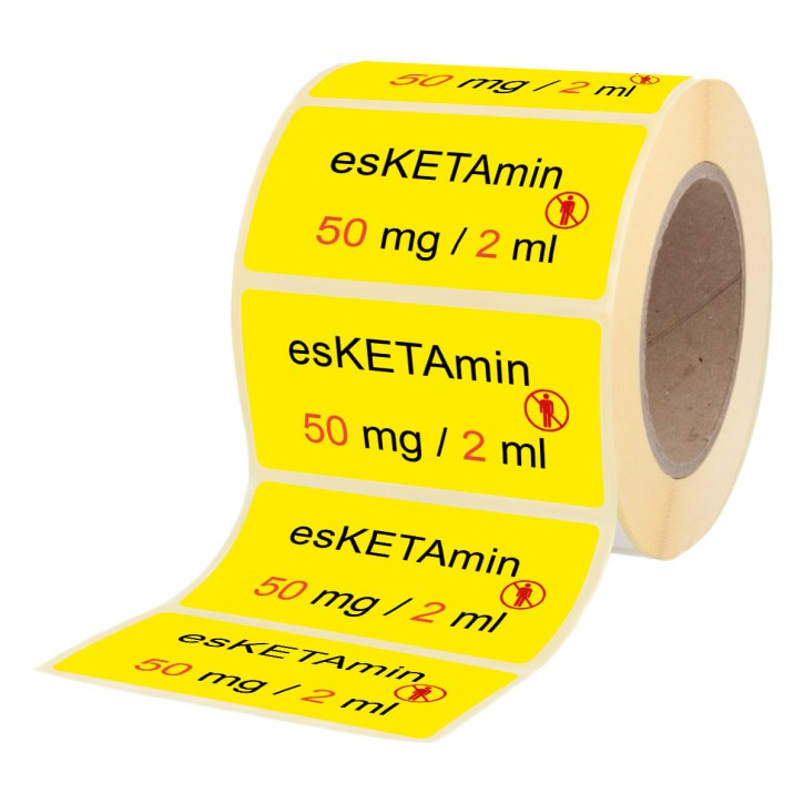 Esketamine 50 mg / 2 ml - labels for ampoules