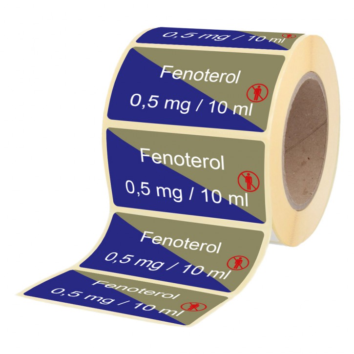 Fenoterol 0,5 mg / 10 ml - Etiketten für Brechampullen