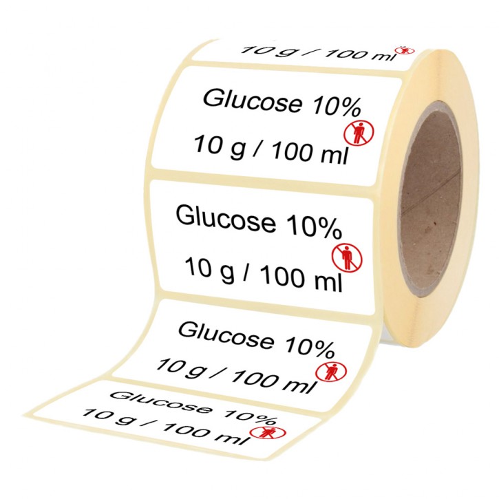 Glucose 10% 10 g / 100 ml - labels for vials