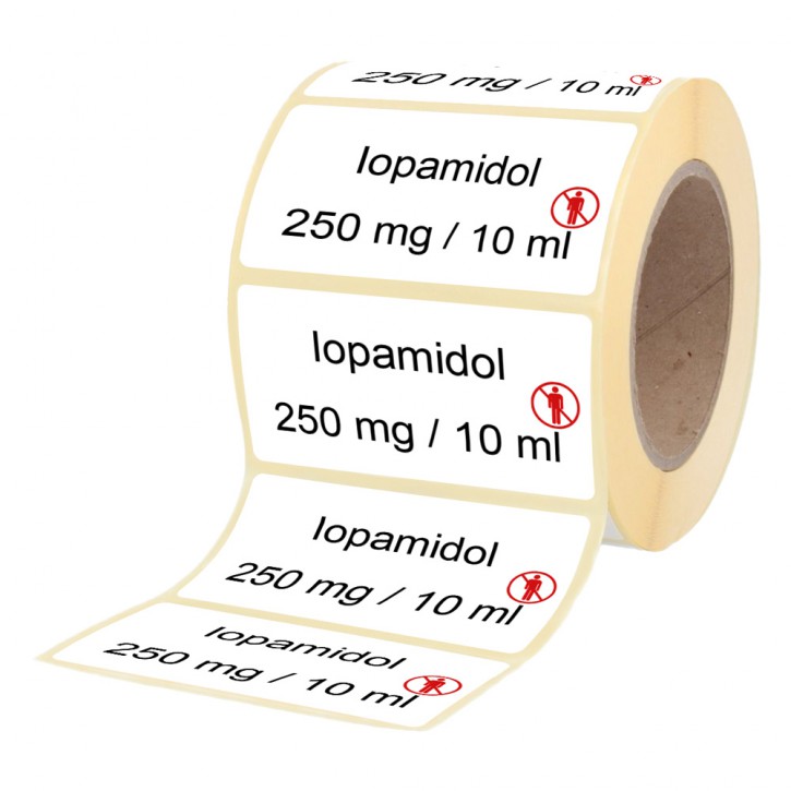Iopamidol 250 mg / 10 ml - Etiketten für Brechampullen