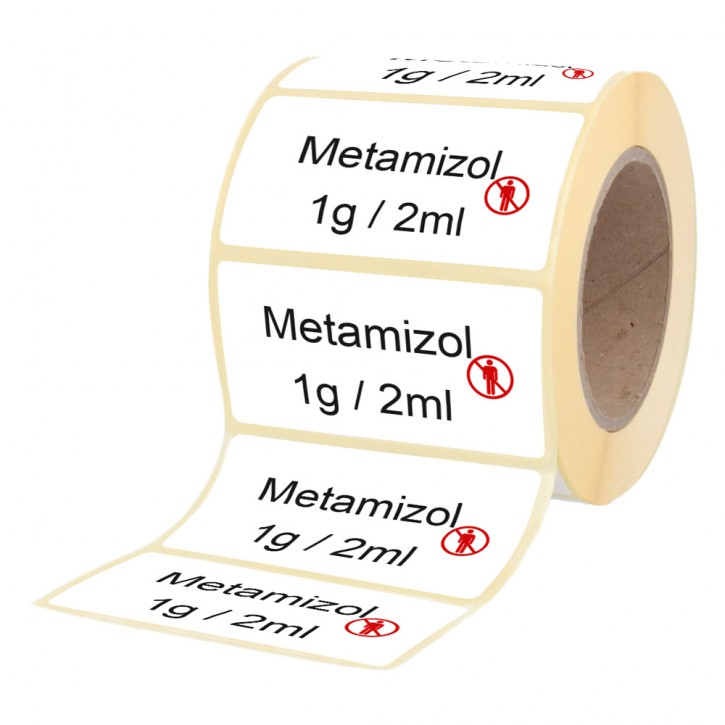 Metamizole 1 g / 2  ml - labels for ampoules