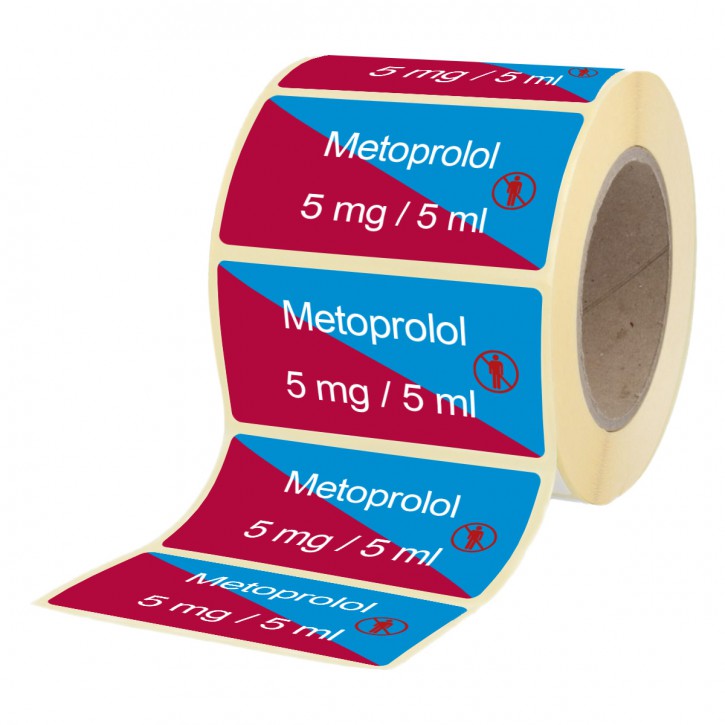 Metoprolol 5 mg / 5 ml - Etiketten für Brechampullen