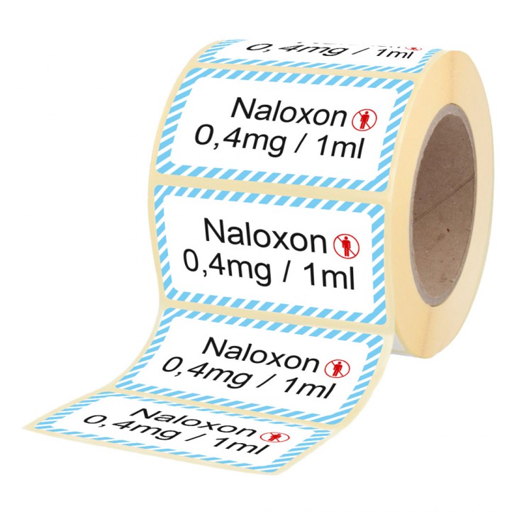 Naloxone  0,4 mg / 1 ml - labels for ampoules