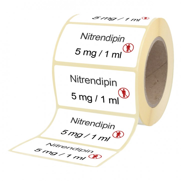 Nitrendipin 5 mg  / 1 ml - Labels for Ampoules