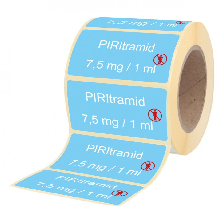 Piritramid 7,5 mg  / 1 ml - Etiketten für Brechampullen