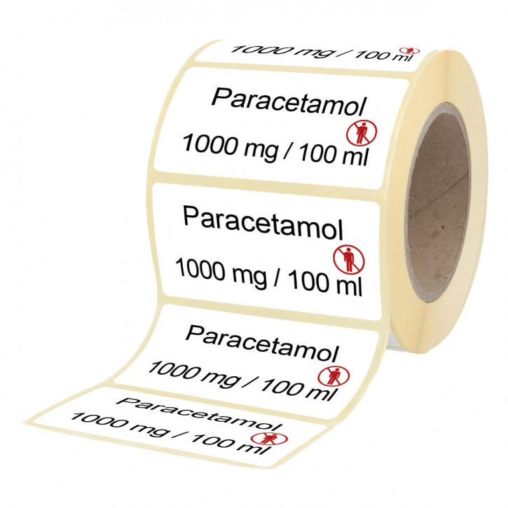 Paracetamol 1000 mg / 100 ml - Labels for Vials