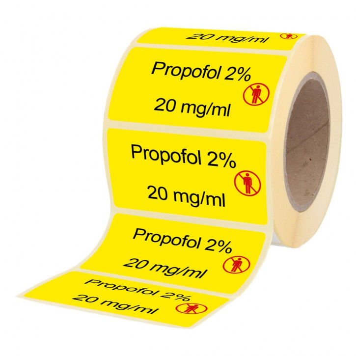 Propofol 2% - 20mg/ml - labels for ampoules