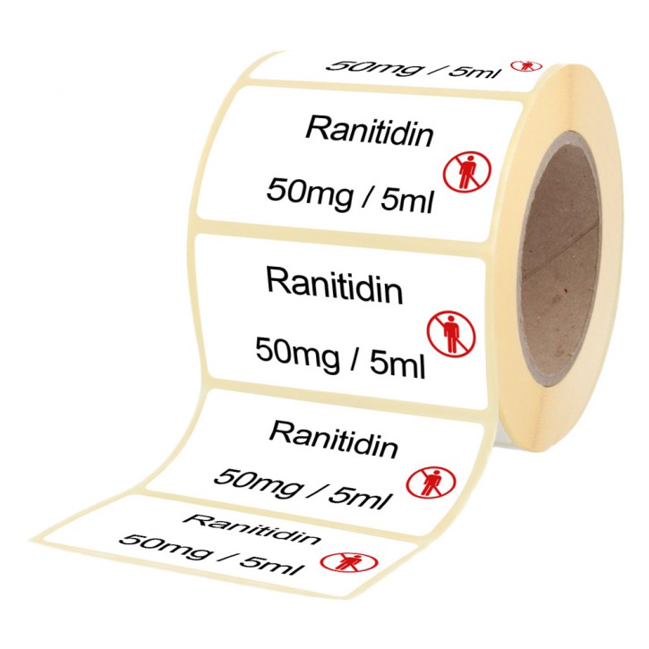 Ranitidin  50 mg / 5 ml - Labels for Ampoules