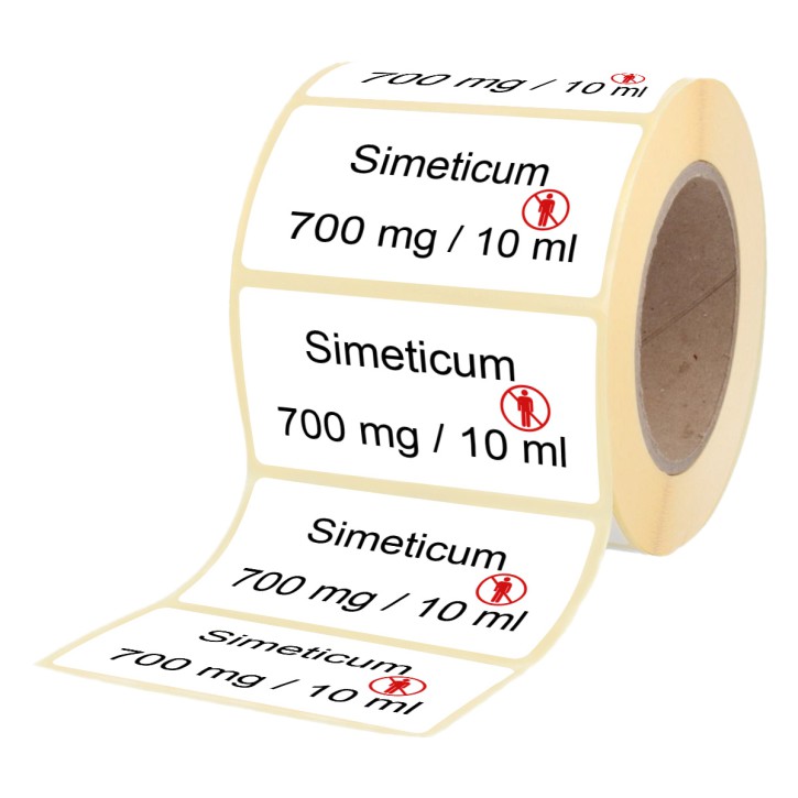 Simeticum 700 mg  / 10 ml - labels for TRAINI-DRÖPLE