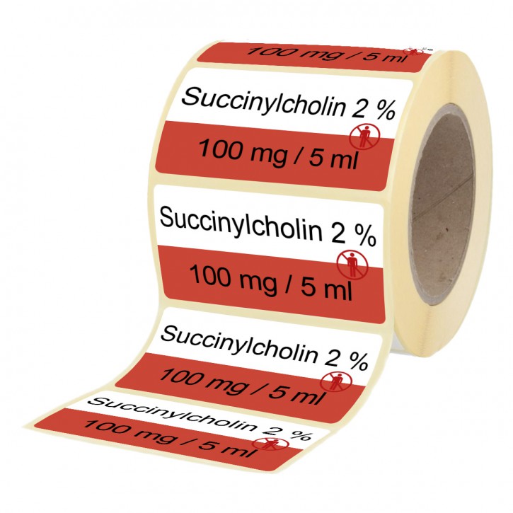 Succinylcholin 2 % 100 mg / 5 ml - Labels for Ampoules