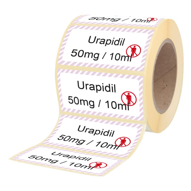 Urapidil 50 mg / 10 ml - Etiketten für Brechampullen