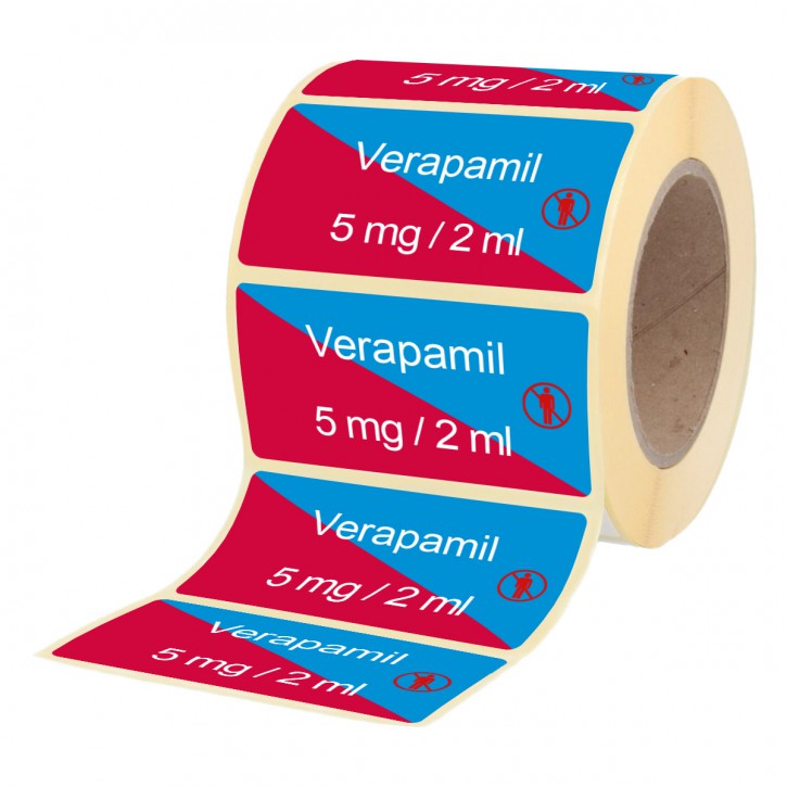 Verapamil 5 mg / 2 ml - Labels for Ampoules