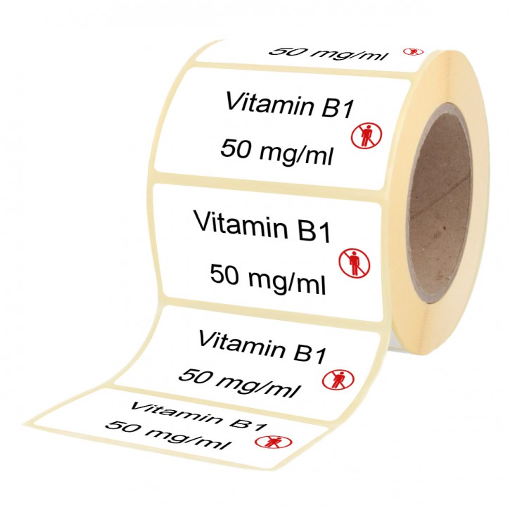 Vitamin B1 50 mg/ml - Etiketten für Brechampullen